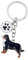 BT Bear Porte-clés en forme de chien avec étiquette d'identification DO, porte-clés mignon en métal pour sac, chien de montagne bernois