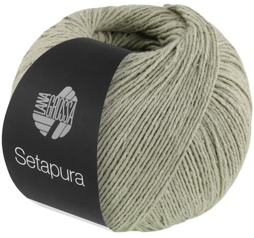 LANA GROSSA Setapura | Angenehm weiches, mattes Seidengarn | Handstrickgarn aus 100% Seide | 50g Wolle zum Stricken & Häkeln | 200m Garn FB14