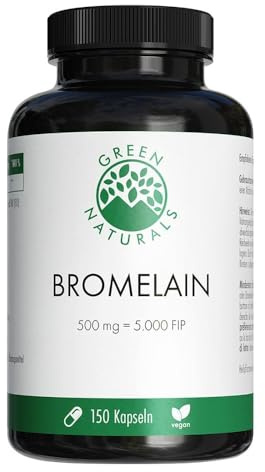 Green Naturals Bromelain 500 Mg Vegan Mit 5000 Fip 150 stk
