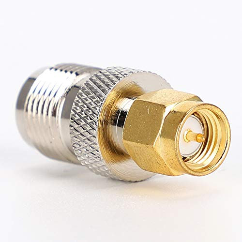 HELEVIA 2 Stück TNC-Buchse auf SMA-Stecker RF-Koaxialstecker-Adapter-Konverter