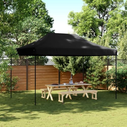 Partyzelt Faltbar Pop-Up Schwarz 440x292x315 cm, CIADAZ Festzelt, Pavillion, Bierzelt, Garten Party Zelt, Gartenzelt, Grillpavillon - 4004966