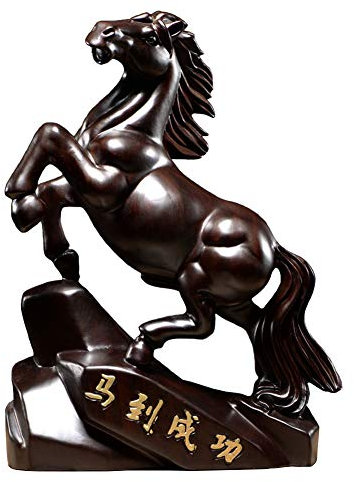 Abstrakte, einzigartige Statuenskulptur, kreative Pferdestatuen und -skulpturen, Dekoration, chinesische Feng-Shui-Pferdestatuenskulptur, Heimbürodekoration, Tischdekor-Ornamente for Reichtum und Erfo