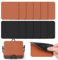 Myir JUN Posavasos Juego de 12 Posavasos 10cm Originales Cuadrados para Copas Posavasos de Cuero de Doble Cara Posavasos Impermeables Termoaislantes y con portavasos（Negro Marrón）