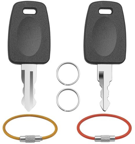 Llaves para TSA, 2 llaves para T-S-A 002 007 Master de bloqueo de equipaje + 2 llaveros + 2 llaveros de alambre, compatible con reparación de cerraduras de contraseña de maleta, maleta, maleta, bolsa