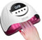 Lampada per unghie UV LED da 320 W, lampada professionale per unghie in gel con 72 perline, lampada UV per unghie con 4 impostazioni timer, asciugatrice LED per unghie in gel con sensore automatico