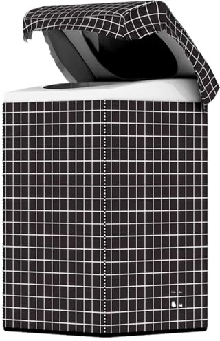 IAEXUOQC Funda Lavadora Lavadora Cubierta Impermeable Secadora portátil al Aire Libre Carga Superior Pegatina Almacenamiento Estera Banda elástica Aislante Fundas Lavadora Carga(Black,62x65x98cm XL)
