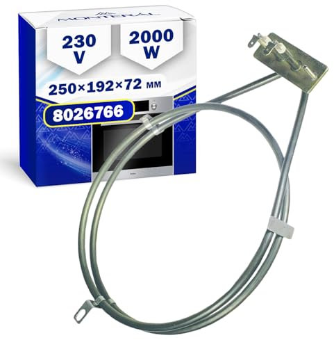 Élément chauffant rond à résistance four 2000 W 230 V avec code original 8026766 8001785 pour Amica - Garantie de 10 ans MONTERAL