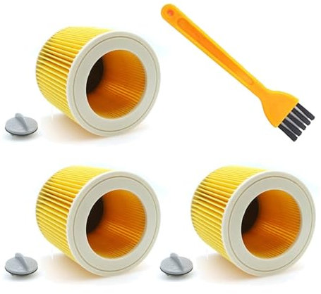 Filtro HEPA, Compatibile con Karcher WD2250 WD3.200 MV2 MV3 WD3, Accessorio for aspirapolvere(HEPA Filter 3 pc)