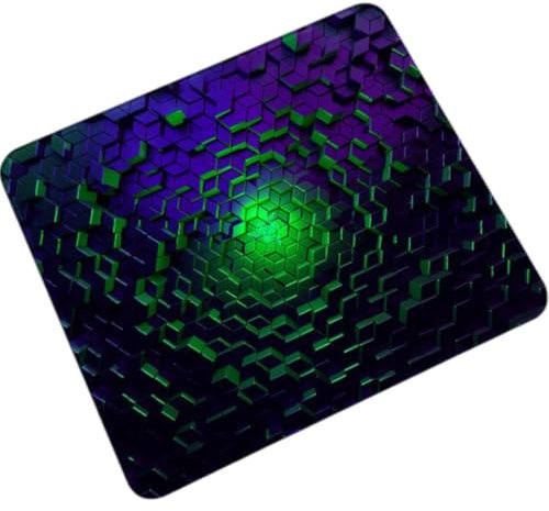 WUSJCOF Tapis de Souris Gaming pour Tous Types de Souris (Boule, Optique, Laser) Tapis de Souris Cool (240 x 200 x 2 mm) (Noir)