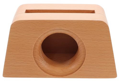 jojofuny Holz Handy Lautsprecher Ständer Mit Trapezform Für Klareren Multifunktionales Halterung Für Schreibtischdekoration Und Bürogebrauch
