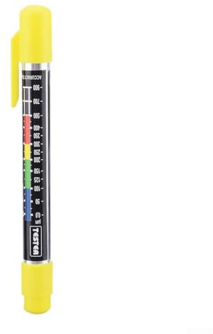Lackdickenmessgerät, Stift-Typ, wasserdicht, Farbmessgerät mit magnetischer Spitze und Mikrometer-Farbskala zur Überprüfung der Autodicke des Lackes