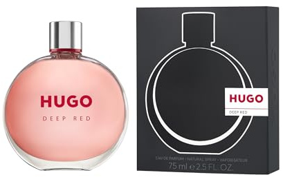 HUGO Deep Red - New Packaging - Eau de Parfum for Her – Ambery Clementine, Freesia & Sandalwood – Long-Lasting Fragrance - 75ml