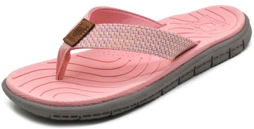 KuaiLu Tong Femme été Synthétiques Cuir Thongs Plage et Piscine Sandales | EVA Semelle Chaussures de
