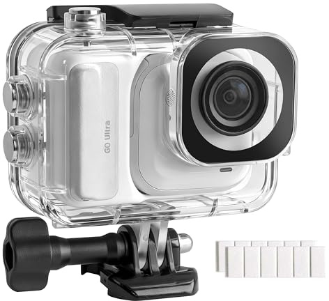 FitStill 50M/164FT wasserdichtes Gehäuse für Insta 360 go Ultra, Tauchschutzgehäuse, kann Go Ultra Kamera und deren Erweiterungsmodul installiert Werden, Staubschutz, Go Ultra Zubehör