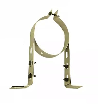 Edelstahl-Kaminrohrhalterung, feste Wandhalterung for Kaminofenabzug (10 cm – 20 cm)(Primary color,15cm/5.85in)