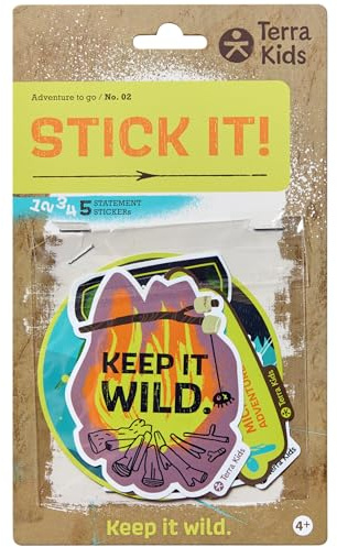 HABA Terra Kids Sticker – 5-teiliges Aufkleber-Set mit Naturmotiven – Wasser- & wetterfeste Sticker für Fahrrad, Helm & Trinkflasche – Outdoor-Aufkleber für Kinder – 2013850001