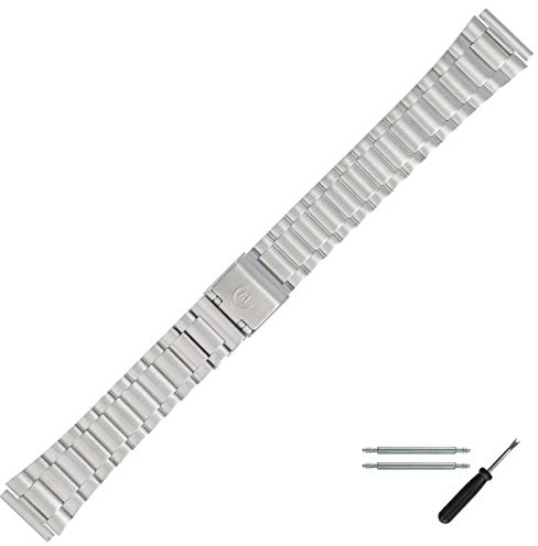 MARBURGER Uhrenarmband 18mm Edelstahl Silber - Werkzeug Montage Set 87009180020