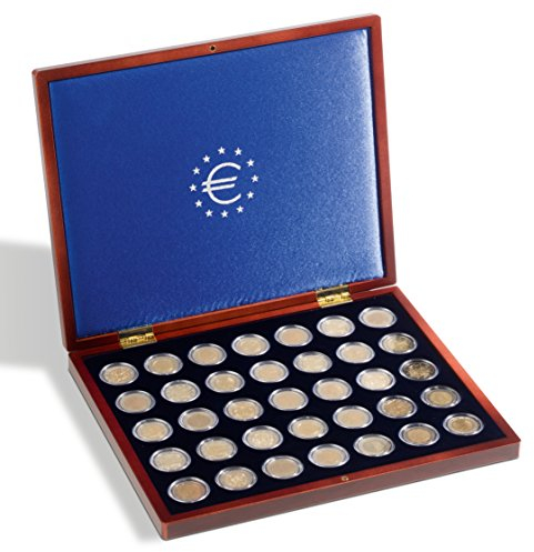 Leuchtturm 323638 Cassette à monnaie Volterra Uno - 35 compartiments ronds pour pièces de 2 euros de collection et de gendarme dans des capsules à monnaie Caps