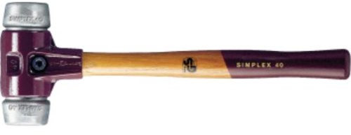 SIMPLEX-Schonhammer, Weichmetall; mit Tempergussgehäuse und hochwertigem Holzstiel | D=30 mm | 3009.030
