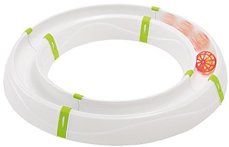 Ferplast Katzenspielzeug MAGIC CIRCLE, Spiel für Katzen Modular Circuit, Farbball Inklusive, Ø 40 x 5 cm