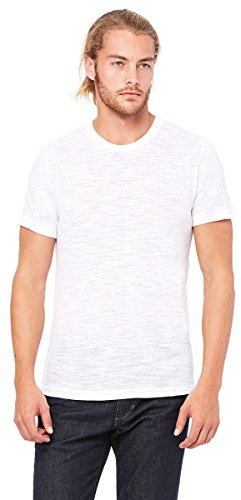 BELLA+CANVAS Unisex Poly-Cotton Short Sleeve Tee. BC3650 S White Slub