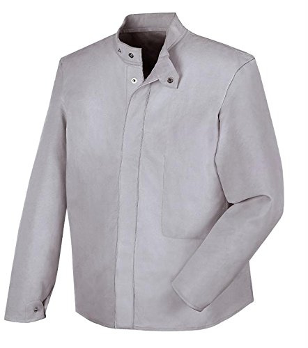 teXXor 4121-50 Schweisserjacke aus Rindvollleder, Größe 50, Weiß/Grau