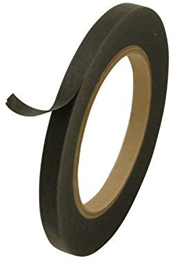 JVCC JV497 Schwarzes Masking Tape: 3/8 in. x 60 yds. (Schwarz)