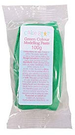 CAKE STAR Colour Edible Modelling Pastes- Sugar Paste for Figure Models- Flowers- Floral Gums- & Other Cake Decorations- Sets Hard- Smooth Finish - Green 100g