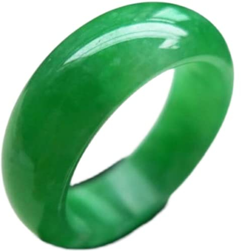 yigedan Damen-Ring, natürlicher grüner Jadeit, einfacher Bandring, Jade, Jade
