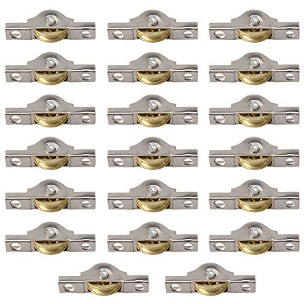 RDEXP Schiebetür Roller Rad 20 mm Durchmesser Schlitz Rad für Kleiderschränke Schrank Bücherregal Tür Fenster Set von 20