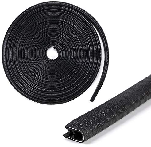 Sumnacon IGN224 32Ft (10M) U Shape Rubber Edge Trim Car Door Seal Guard Protector Edging Strip Weather Stripping for Car Metal Edges Boat, Grip Range 1.0mm to 2.5mm (10mm H x 7mm T)
