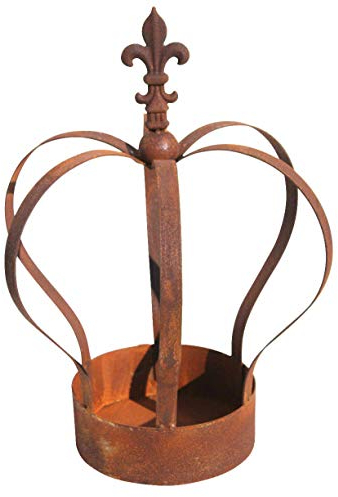 Bornhöft Gartenkrone Krone Metall Rost rostige Gartendeko Edelrost 46cm x 35cm