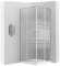 LANA Cabine douche H 180 cm porte coulissante semi-opaque 80 x 90 cm