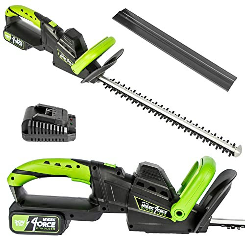 MYLEK Cordless Hedge Trimmer 20v Electric Cutter, 51cm Cutting Length, 16mm Easy Cut Capacity, Lightweight Garden Handheld, 4000mAh Lithium-Ion Battery, UK Electric Fast Charge