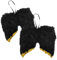 Knüllermarkt Engelsflügel Schwarz Gold 2 Stück, 16x17 cm, Weihnachtsbaum Deko, Engel Weihnachtsschmuck, Christbaumschmuck Federn