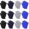 QKURT 12 Paare von Kinderhandschuhe, Magische Stretch Handschuhe Voller Finger Kinder Handschuhe für 5~13 Jahre alte Kinder Mädchen Jungen