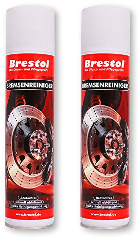 Brestol BREMSENREINIGER 2X 400 ml (7579.1) - Bremsscheibenreiniger Bremssattelreiniger Bremsbelagreiniger Bremsstaubentferner Bremsklotzreiniger Acetonfrei