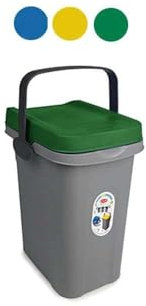 Stefanplast Pattumiera Bidone Differenziata Home Eco System Verde 7 Litri