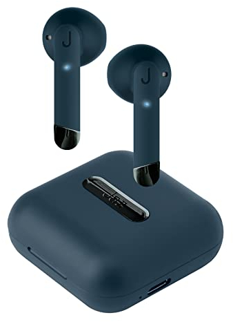 Sbs Jaz Hoox True Wireless Stereo Blue Earphones, kabellos Tws, 400 Mah Ladestation, bis zu 4 Stunden Musik und Anrufe, Mono-Funktion mit Dual Leader Technologie
