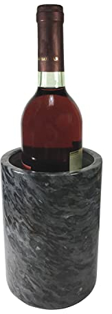 Marmor-Weinkühler, geeignet für Weinfässer oder Champagnerkühler, 750 ml, ideales Geschenk für Weinliebhaber (schwarz)