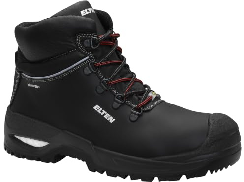 ELTEN FRANCESCO XXSG black Mid ESD S3S | Sicherheitsschuhe für Damen & Herren, Stahlkappe, leicht, atmungsaktiv