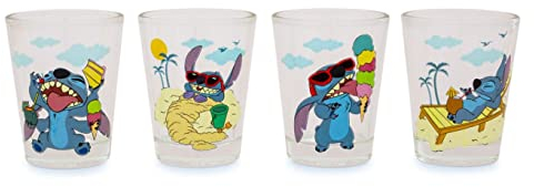 Disney Lilo & Stitch Beach Day 1.5-Ounce Mini Shot Glasses | Set of 4