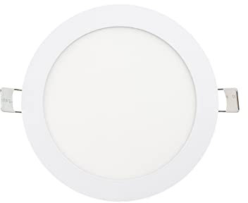 Popp® Pack x2 Placa Downlight LED slim Empotrable Circular 10W corte de Techo Ø130mm 800Lm Luz fría 6000K chip No flicker LUMILEDs, para cocina,pasillos,domitorio,salón(10W 6000K 2unidad)