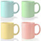Juego de Tazas de Café - Juego de 4 Tazas de Café - Color Pastel 350ml Cerámica (Multicolor)