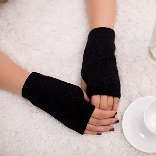 Handschuhe für Damen Thicken Strick Warm Strick Handschuhe Winter Warm Länge Ärmel Strick Fingerlose Fäustlinge Strick Handschuhe