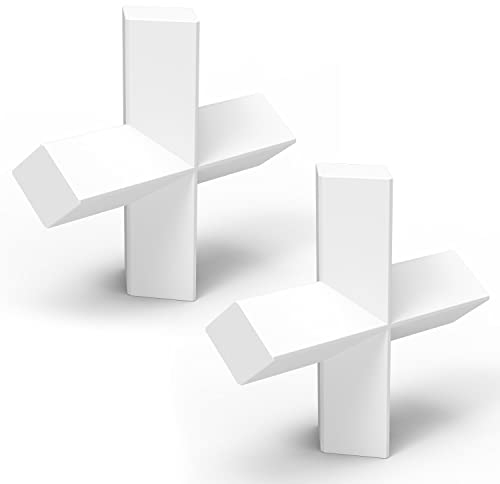 stonylab 2-Pack Kreuzform Magnetischer Rührer, 40 x 10 mm PTFE-Beschichtete Magnetische Rührer Bars Weiß, U-Förmig, Ideal für Chemie, Biologie, Gesundheit und Medizin