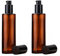 2 Stück 120 ml bernsteinfarbene Glas-Reiseflaschen, auslaufsichere Pumpflaschen, Lotionspender, Flasche, Glas, Seifenspender, Creme-Lotion, Shampoo