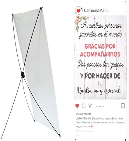 Genérico Decoración Boda Cartel personalizado de recepción bienvenida invitados convite Boda Instagram Frase