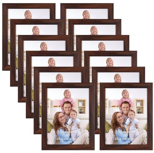 Giftgarden 12er Bilderrahmen 15x20 cm Braun