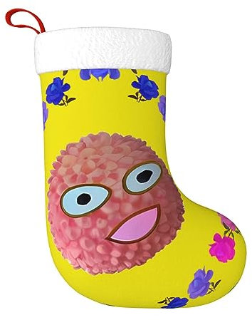 BROLEO Smiley Lychee Prints Weihnachtsstrümpfe - Festliches Urlaubszubehör für Partys und Gemeinschaftsveranstaltungen